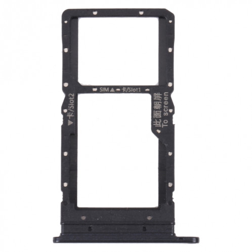 Plateau de carte SIM + plateau de carte SIM / plateau de carte micro sd pour Huawei Maimang 10 SE (noir) SH928B1145-04