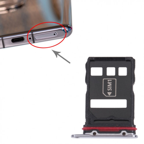 Plateau de carte SIM + plateau de carte NM pour Huawei P50 Pro (noir) SH930B320-04
