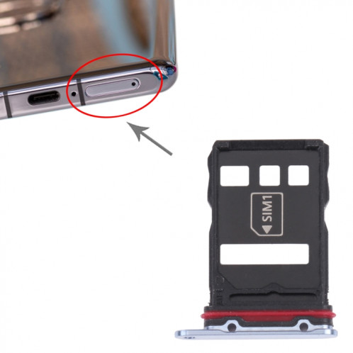Plateau de carte SIM + plateau de carte NM pour Huawei P50 Pro (bleu) SH930L808-04