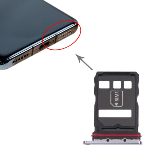 Plateau de carte SIM + plateau de carte NM pour Huawei P50 (noir) SH931B224-04
