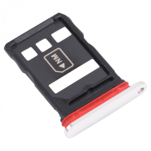 Plateau de carte SIM + plateau de carte NM pour Huawei Mate 40e 5G (argent) SH932S1888-04