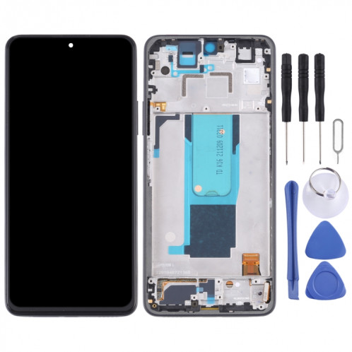 Écran LCD d'origine et numériseur Assemblage complet avec cadre pour Xiaomi Redmi Note 11 Pro Chine / Redmi Note 11 Pro + 5G India / Redmi Note 11 Pro + 5G / 11i / 11i Hypercharge (noir) SH950B1935-07