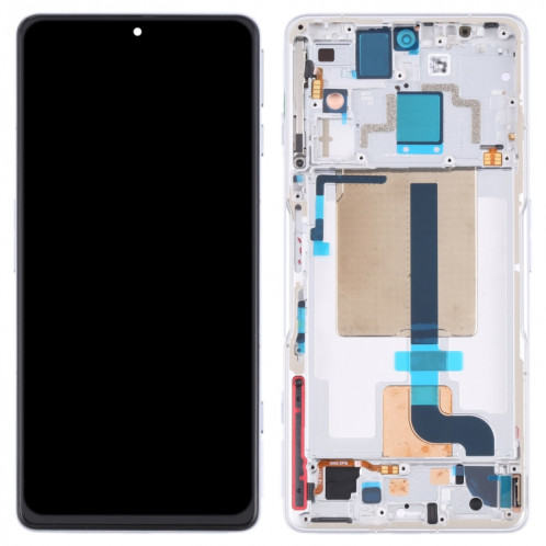 Écran LCD original et numériseur Assemblage complet avec cadre pour Xiaomi Redmi K50 Gaming (blanc) SH951W1796-07