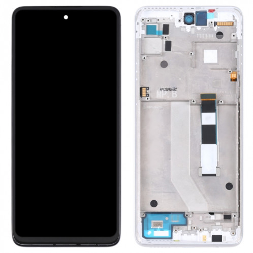 Écran LCD TFT pour Motorola Moto G 5G Assemblage complet du numériseur avec cadre (Blanc) SH971W1455-07