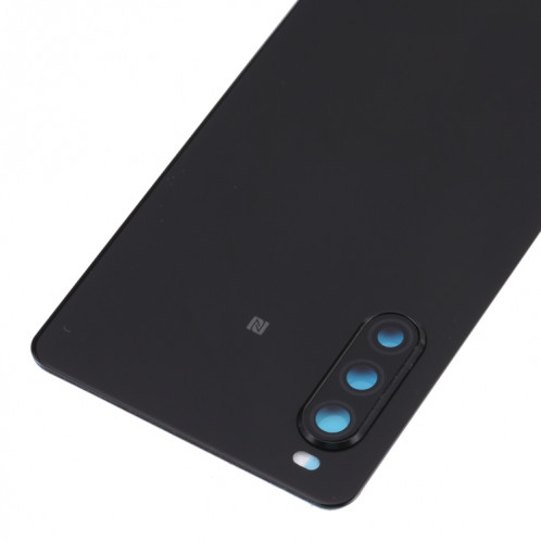 Couvercle arrière de la batterie d'origine avec empreinte digitale pour Sony Xperia 10 II (noir) SH99BL264-06