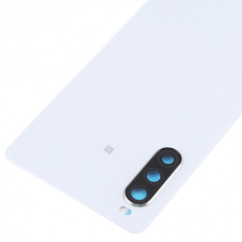 Couvercle arrière de la batterie d'origine avec empreinte digitale pour Sony Xperia 10 II (blanc) SH99WL1909-06