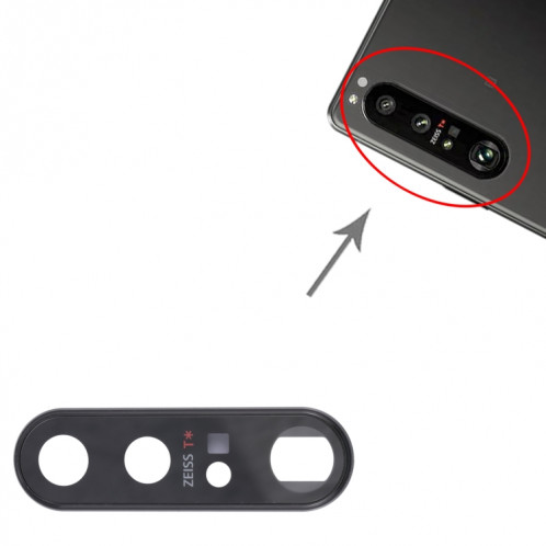 Couvercle de la lentille de la caméra pour Sony Xperia 1 III (noir) SH002B1999-04