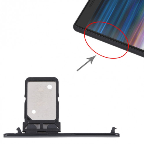 Plateau de carte SIM pour Sony Xperia 10 Plus (noir) SH004B1373-04