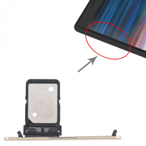 Plateau de carte SIM pour Sony Xperia 10 Plus (or) SH004J430-04