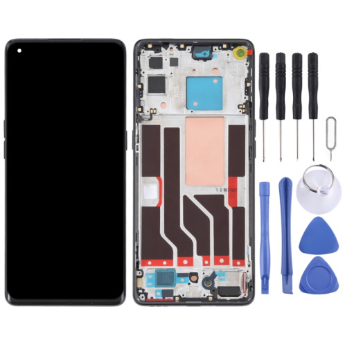 Écran LCD d'origine pour OPPO Reno5 Pro 5G Digitizer Full Assembly avec cadre (noir) SH010B13-06