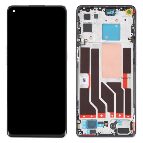 Écran LCD d'origine pour OPPO Reno5 Pro 5G Assemblage complet du numériseur avec cadre (argent) SH010S578-06