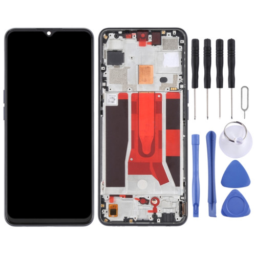 Écran LCD d'origine pour OPPO Reno3 5G/Reno3 Youth/F15/Find X2 Lite/K7 5G Digitizer Assemblage complet avec cadre (Noir) SH011B865-06