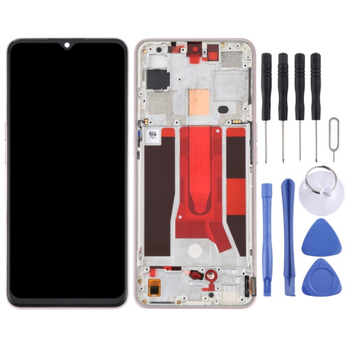 Écran LCD d'origine pour OPPO Reno3 5G/Reno3 Youth/F15/Find X2 Lite/K7 5G Digitizer Assemblage complet avec cadre (Rose) SH011F298-06