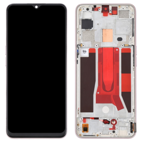 Écran LCD d'origine pour OPPO Reno3 5G/Reno3 Youth/F15/Find X2 Lite/K7 5G Digitizer Assemblage complet avec cadre (Rose) SH011F298-06