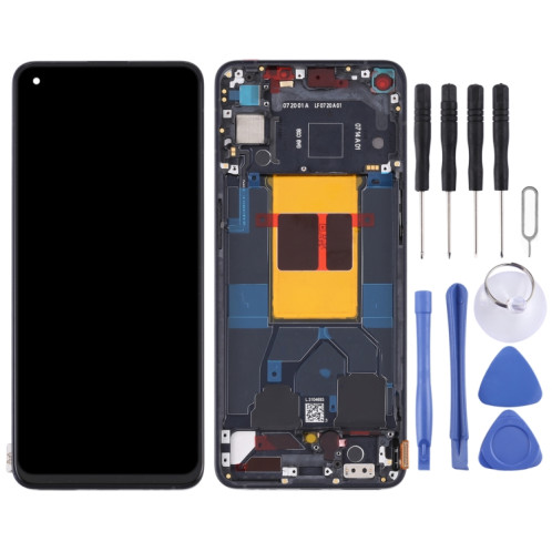 Écran LCD d'origine pour OPPO Reno6 5G PEQM00 CPH2251 Assemblage complet du numériseur avec cadre (noir) SH012B1052-06
