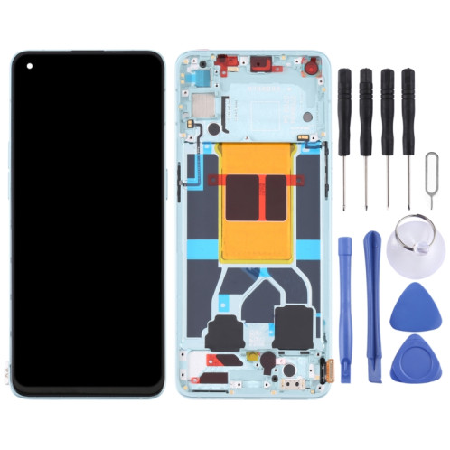 Écran LCD d'origine pour OPPO Reno6 5G PEQM00 CPH2251 Ensemble complet de numériseur avec cadre (Vert) SH012G1886-06