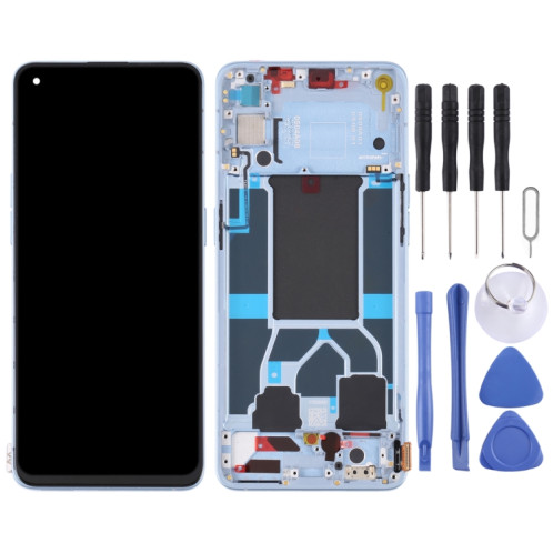 Écran LCD d'origine pour OPPO Reno6 5G PEQM00 CPH2251 Assemblage complet du numériseur avec cadre (Bleu) SH012L102-06