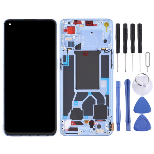 Écran LCD d'origine pour OPPO Reno7 5G Chine PFJM10 Ensemble complet de numériseur avec cadre (Bleu) SH013L874-06