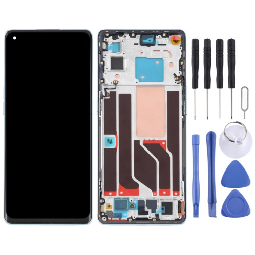 Écran LCD d'origine pour OPPO Reno6 Pro 5G PEPM00 CPH2249 Ensemble complet de numériseur avec cadre (Vert) SH019G978-06