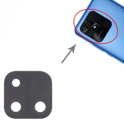 10 PCS Back Camera Lens pour Xiaomi Redmi 10c / Redmi 10 Inde / Redmi 10 Power SH50551975-04