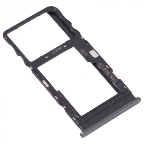 Plateau de carte SIM d'origine + plateau de carte Micro SD pour TCL 10L/10 Lite T770H T770B (noir) SH186B1127-04