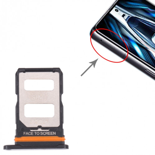 Plateau de carte SIM + plateau de carte SIM pour Xiaomi Redmi K50 Gaming (noir) SH188B39-04