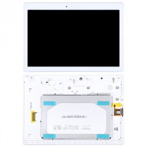 Écran LCD OEM pour Lenovo Tab 2 A10-30 YT3-X30 Assemblage complet du numériseur avec cadre (Blanc) SH00WL1271-05