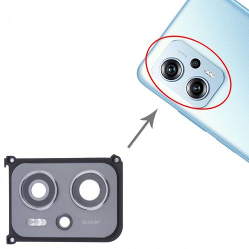 Cadre d'objectif de caméra arrière pour Xiaomi Poco X4 GT SH53421094-04