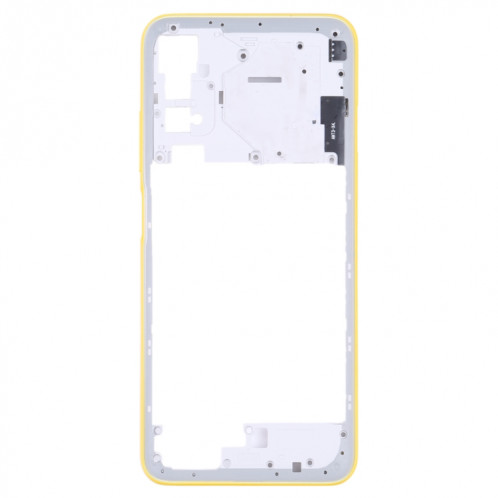 Plaque de lunette de cadre moyen d'origine pour Xiaomi Poco M3 Pro 5G M2103K19PG M2103K19PI (jaune) SH347Y842-06