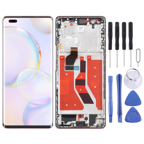Écran LCD d'origine et numériseur complet avec cadre pour Honor 50 Pro (rose rouge) SH51RR710-07