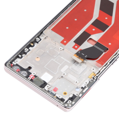 Écran LCD OLED d'origine pour Honor 50 Pro Digitizer Full Assembly avec cadre (argent) SH351S543-04