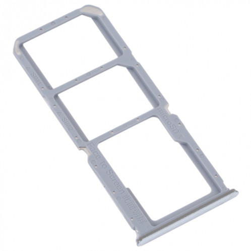 Pour OPPO A95 4G/Reno6 Lite Plateau de carte SIM + Plateau de carte SIM + Plateau de carte Micro SD (Argent) SH386S1807-04