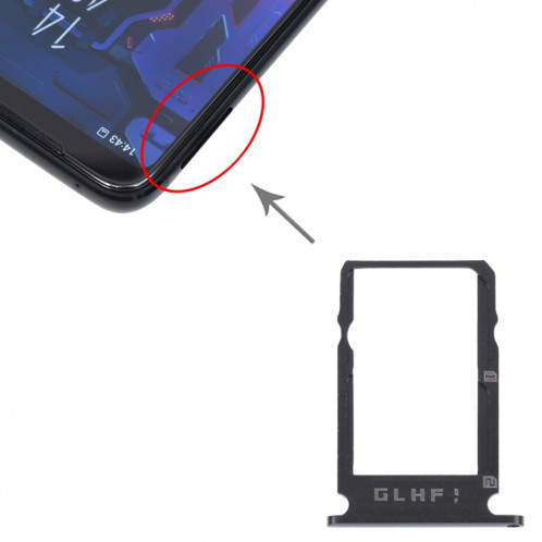 Tiroir carte SIM + Tiroir carte SIM pour Asus ROG Phone 3 ZS661KS (Noir) SH392B278-04