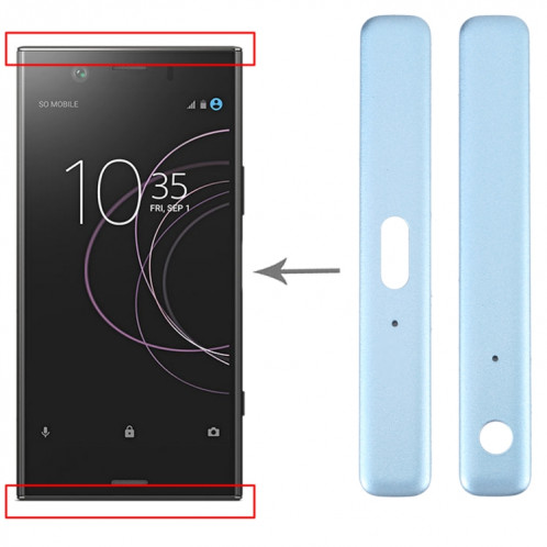 1 paire de barres latérales latérales pour Sony Xperia XZ1 Compact (Bleu) SH407L554-05