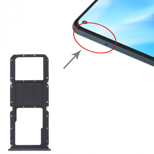 Pour OnePlus Nord N200 5G DE2118 / DE2117 Plateau de carte SIM + Plateau de carte Micro SD (Gris) SH420H612-04
