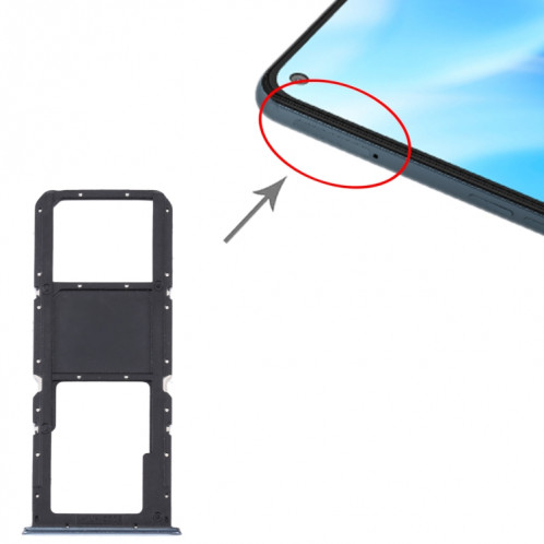 Pour OnePlus Nord N200 5G DE2118 / DE2117 Plateau de carte SIM + Plateau de carte Micro SD (Bleu) SH420L1575-04