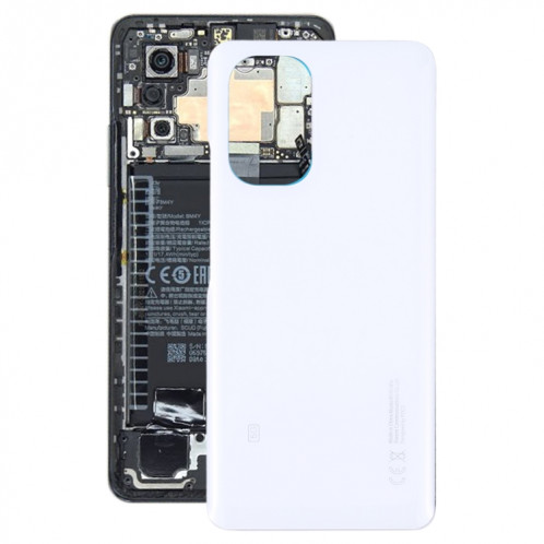 Couvercle arrière de la batterie en verre pour Xiaomi Poco F3 (Blanc) SH49WL1828-06