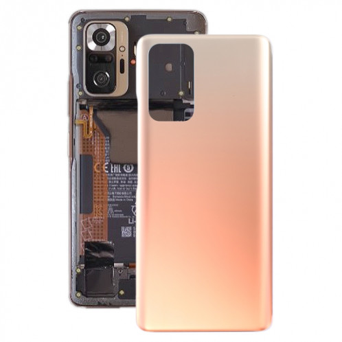 Couvercle arrière de batterie en verre pour Xiaomi Redmi Note 10 Pro/Redmi Note 10 Pro Max/Redmi Note 10 Pro Inde (Or) SH54JL1783-06