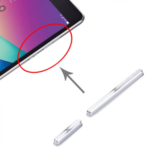 Pour Asus ZenPad Z8s ZT582KL P00J Bouton d'alimentation et bouton de contrôle du volume d'origine (argent) SH501S1004-04