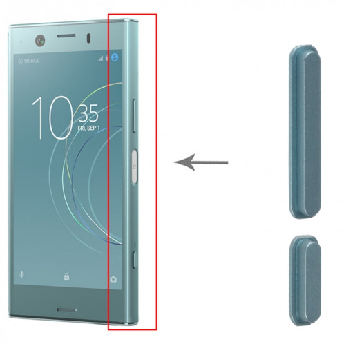Touches latérales d'origine pour Sony XPeria XZ1 Compact (Bleu) SH533L1336-04