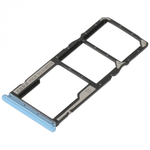 Plateau de carte SIM + plateau de carte SIM + plateau de carte Micro SD pour Xiaomi Redmi 10 5G (bleu) SH548L632-04