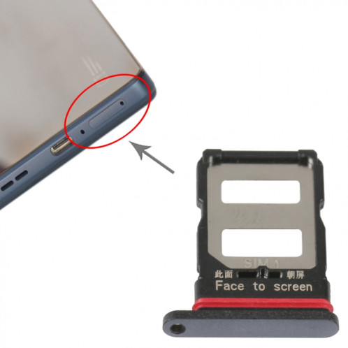Pour Xiaomi Poco F4 Plateau de carte SIM + Plateau de carte SIM (Noir) SH556B792-04