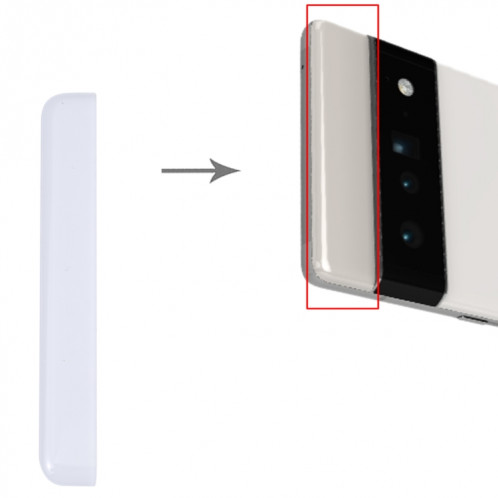 Couverture arrière supérieure avant pour Google Pixel 6a (blanc) SH591W457-04