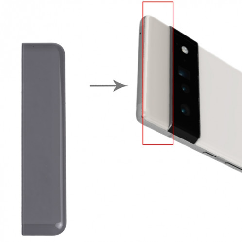 Couverture arrière supérieure avant pour Google Pixel 6 Pro (noir) SH598B1193-04