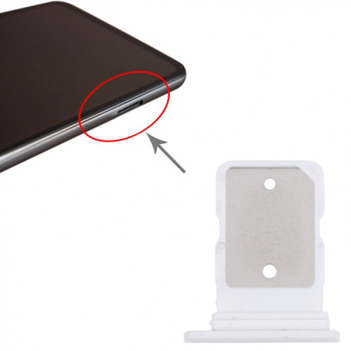 Plateau de carte SIM pour Google Pixel 4a 4G / 4a 5G (Blanc) SH607W247-04