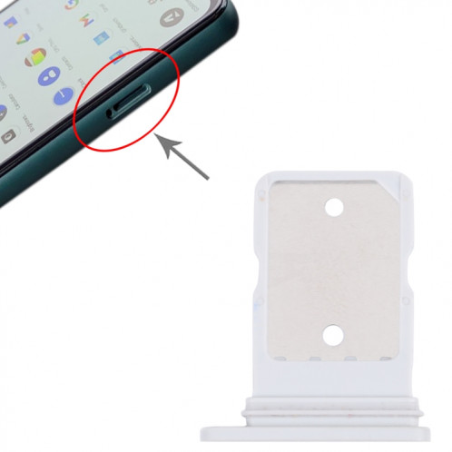 Plateau de carte SIM pour Google Pixel 5a (Blanc) SH608W747-04