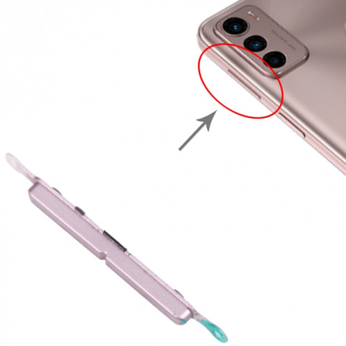 Pour le bouton de contrôle du volume Motorola Moto G42 (rose) SH624F869-04
