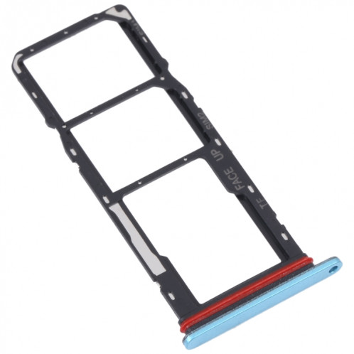 Pour Motorola Moto G22 Plateau de carte SIM + Plateau de carte SIM + Plateau de carte Micro SD (Bleu) SH632L644-04