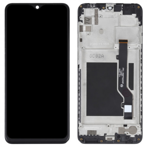 Écran LCD OEM pour ZTE Blade A7S 2020 A7020 Ensemble complet de numériseur avec cadre (Noir) SH655B1724-05