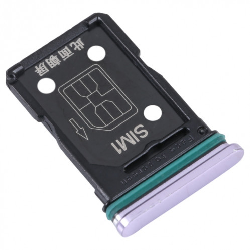 Pour OPPO Reno4 5G plateau de carte SIM + plateau de carte SIM (violet) SH668P421-04